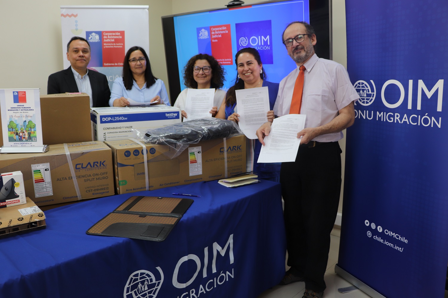 OIM Chile formaliza importante donación a CAJ Biobío para fortalecer el trabajo colaborativo entre servicios