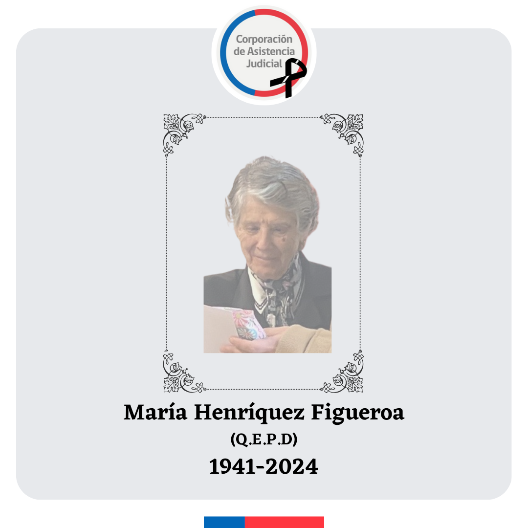 Condolencias CAJ Biobío por sensible fallecimiento de María Henríquez Figueroa